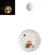 Christmas Window Lights LED Hanging Lamps with Suction Cup for Outdoor Indoor Bedroom Party Wall Backdrop -Christmas Snowman