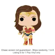 Justice League (2017) Wonder Woman 4” Funko Pop! Enamel Pin Chase Ships 1 in 6