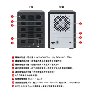 伽利略 Type-C USB3.1 Gen2 五層抽取式硬碟外接盒 35D-U315