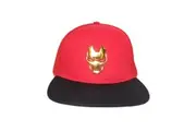 Iron Man Face Snapback Cap (Red/Black) (One Size)