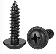 50/100pcs Self-Tapping Screws Cross Round Flange M3 M3.5 M4 M5 Black Attack Tip Tail Nail Fasteners Carbon Steel(25mm,M3 (100pcs))