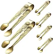 NOLITOY 6pcs Mini Appetizer Tongs with Elegant Design Ergonomic Serving Tongs for Buffet for Sugar Ice and Appetizers Stylish Food Serving Utensils