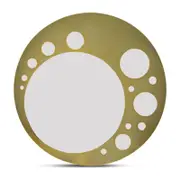 Lirash Decorative Round Wall Art Décor Mirror in Brass Finish