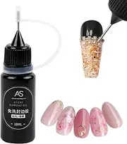 Rhinestone Glue for Nails - Super Strong Adhesive Nail Art Glue Gel,Super Strong Adhesive Nail Art Glue Gel for Nail Decorations 3D Diamonds Jewelry DIY Professional Salon Nail Art 10ml