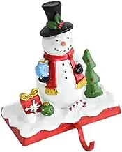 Generic Resin Holder for Christmas Stockings with Hook for Indoor Use, Snowman, as described