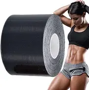 [Generic] Magic Tape for the Abdomen - Fat Reduction Tape 5 m Waist Cincher, Breathable and Comfortable Removal Tape for Belly Fat and Arms, black, Siehe Beschreibung