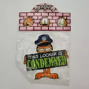 Vtg 1978 Garfield 3" Plastic Magnet "This Locker is Condemned"