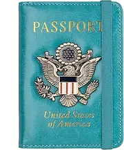 [CHUAN boutique] American Blue Passport Holder with Multiple Card Slots Passport Holder Anti-Magnetic Bank Card Holder with Elastic Band