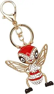 [Holibanna] Bee Keyring Metal Keychain Cartoon Bee Keyring Mini Backpack Pendant Bag Hanging Decoration