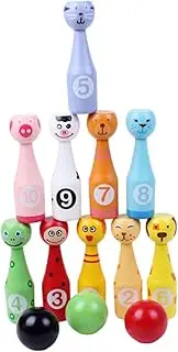 Parliky Toys for Boys and Girls Bowling for Toddlers Large Animal Bowling Set Educational Boys and Girls Sports Game Kit Toss Balls