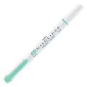 Zebra Mildliner Double End Highlighter Blue Green Chisel/Bullet Office School