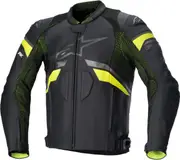 Alpinestars GP Plus R V3 Rideknit Motorcycle Leather Jacket, black-yellow, Size 52 for Men Black Yellow