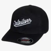 NWT Quiksilver Men's Hosfeld Unstructured Flexfit Hat Black Cap L/XL