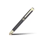 Hero 9018 Fountain Pen - Fude Artist's Signature Nib - Black Gold Luxury C