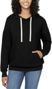 Buffalo Women Super Soft Pullover Hoodie David Bitton Black XXL
