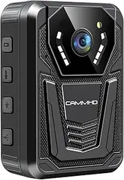 CAMMHD 4K Body Camera Wearable, 128GB Pocket Video Camera with 12H Battery, IP68 Night Vision Body Cam for Police Patrol Personal Security Travel Sports