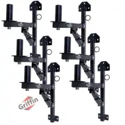 6-PACK Wall Mountable PA Speaker Bracket Stands GRIFFIN | Level Tilt Adjustments