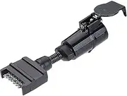 Narva 82245BL 7 Pin Flat Socket on Car to 7 Pin Large Round Plug on Trailer Blister Pack