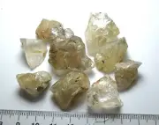9pc Natural Gold Rutile Quartz Lapidary Rough Brazil Crystal gemstones 46g