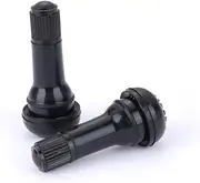 Rubber Car Valve Caps Tire Stem Set 8 Pcs 413 Black Stems for Auto and Bike