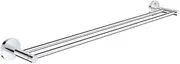 GROHE Start Double Towel Rail (Metal, Concealed Fastening, Including Screws and Dowels, Easy to Fit), Size 654 mm, Chrome, 41203000