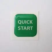 Precor Experience D-Pad Domed Quick Start Decal with Adhesive