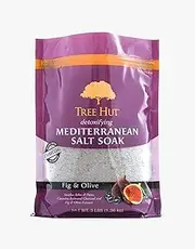 [Tree Hut] Detoxifying Mediterranean Salt Soak Fig & Olive, 3Ibs, Ultra Hydrating Epsom for Nourishing Essential Body Care