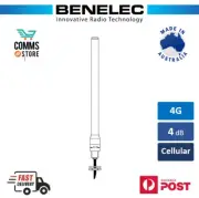 Benelec Cellular 4G 3dB Base Antenna, 5m LLRG58 Cable SMA Plug - 02461BS