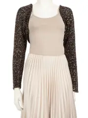 Navy & Gold Sequin Bolero