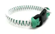 Paracord Bracelet 550 Mint/White Micro Cord U.S. Seller - Handmade