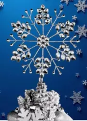 FLASH SALE Snowflake Star silver Christmas tree topper Martha Stewart