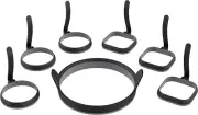 5515 Egg Ring/Omelet Ring Kit,Silver