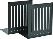STEELMASTER Heavy Duty 10-Inch Steel Bookends, 1 Pair, Black (241100004)