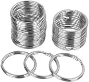 [Generic] 60pcs Flat Key Rings,Party BESTBUY Keys Ring,Metal Keychain Rings,Split Keyrings Flat Circle Ring for Car Office Home Dog Tag Household O Round Keyring Attachment (Silver 25mm/1 Inch)