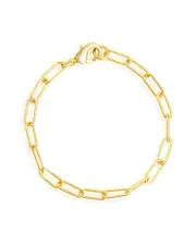 ADORNIA 14K Plated Paperclip Chain Bracelet