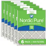 Nordic Pure 8x20x1 Pleated MERV 13 Air Filters 6 Pack