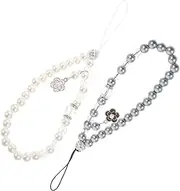SHINEOFI 2pcs Aesthetic Phone Strap Charm Durable Beaded Hanging Chain for Phones Bags Purses Stylish Wristband Made From Sturdy Material for Various Occasions