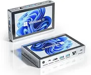 HIGOLEPC Mini PC Win 11 PRO,Celeron N5095 Mini Computer with Fan,16GB DDR4,256GB ROM Mini PC with Screen Micro PC Full-Featured USB-C 4K 60Hz Triple Display Mini Gaming Computer WiFi 5.0 BT5.0