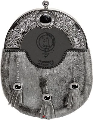 Turnbull of Bedrule Dress Sporran 3 Tassels Celtic Arch Scottish Clan Crest