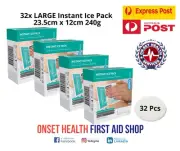 32x INSTANT ICE PACKS 240g Squeeze & Shake FIRST AID Sport Injury Pain Sprain