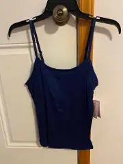 NEW SIZE SMALL JUNIORS JOYSPUN RIB KNIT SLEEP CAMISOLE WITH BUILT IN BRA