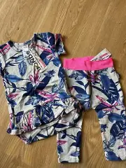 Bonds Balletsuit Set With Legging BNWT Size 0 Birds Of Paradise
