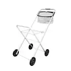 Hills Premium Laundry Trolley For Clothes Washing Basket Integrated Peg Basket