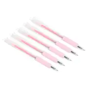 Black Gel Pens,20Pcs Fine Point Clear Rod With Pink Soft Grip,0.5mm Roller Ball