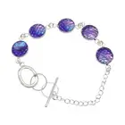 1 pc Silver Plated 5 Colors Fish Mermaid Scales Charms Bracelet Bangle Jewelry