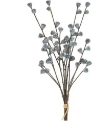 Melrose Berry Pod Artificial Bundles - 19.5" - Blue and Brown - Set of 2