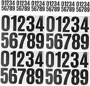 CANIGHT 10Sheets Self Adhesive Mailbox Numbers Stickers Address Decals for Outdoor Use Easy to Install for Mailboxes Doors and Trash Cans