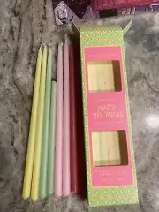 WILLIAMS-SONOMA Easter 10 inch Tiny Tapers Set of 7 Pastel Hand Dipped USA