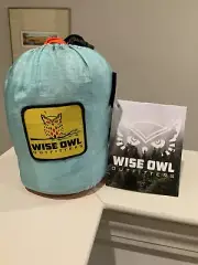 Wise Owl Outfitters Camping Hammock w/Tree Straps & Carabiners SMALL Blue