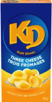 Kraft Dinner, Three Cheese, Macaroni & Cheese, 200g/7oz., {Imported from Canada}